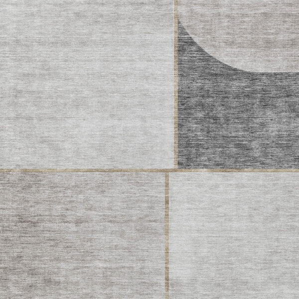 9' X 12' Taupe Beige And Gray Abstract Washable Indoor Outdoor Area Rug