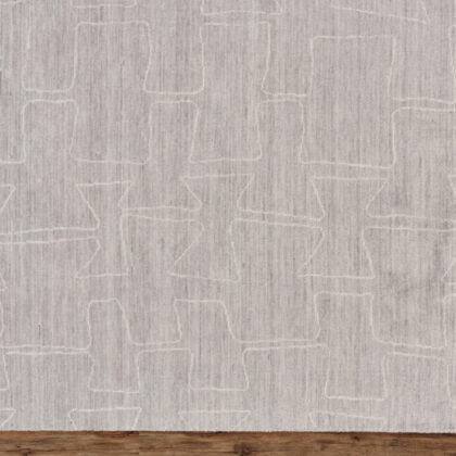 8' X 10' Gray Taupe And Ivory Abstract Hand Woven Area Rug