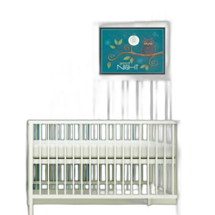 Good Night White Framed Print Wall Art