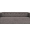 80" Charcoal Polyester And Dark Brown Sofa