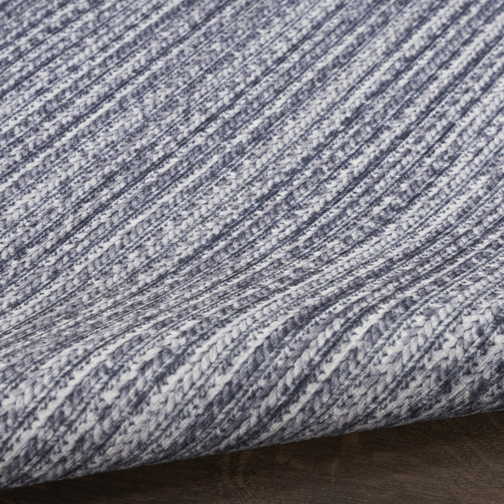 5' x 7' Gray and Ivory Abstract Power Loom Washable Non Skid Area Rug