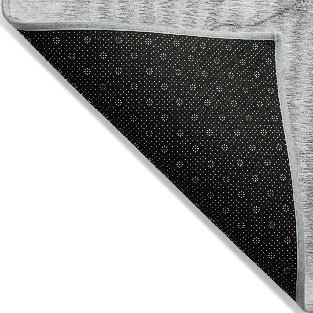 10' X 14' Gray Abstract Washable Non Skid Indoor Outdoor Area Rug