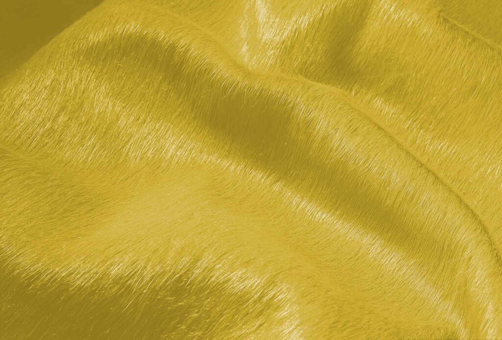 72" X 84" Yellow Cowhide - Rug