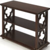 27" Dark Brown Two Tier Standard Bookcase
