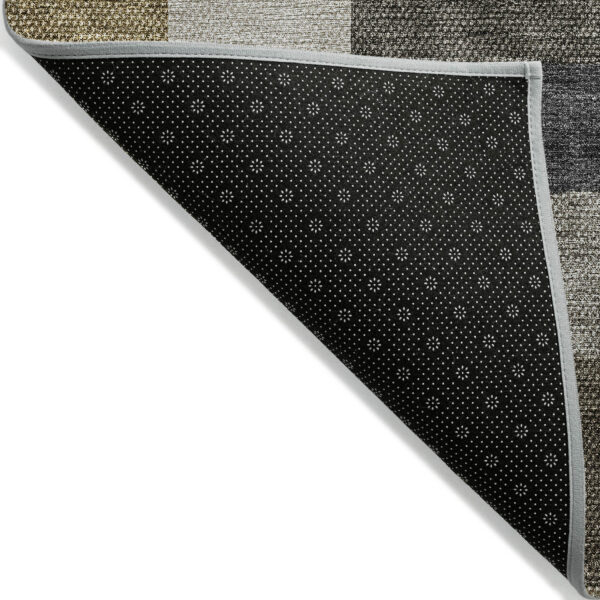 8' X 10' Brown Beige And Ivory Geometric Washable Indoor Outdoor Area Rug