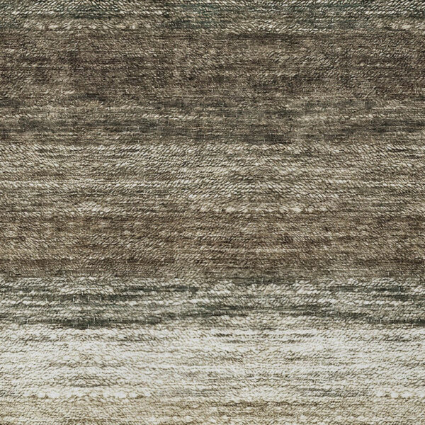 3' X 5' Brown Beige And Tan Ombre Washable Indoor Outdoor Area Rug