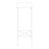 24" White Wood And Metal End Table With Shelf