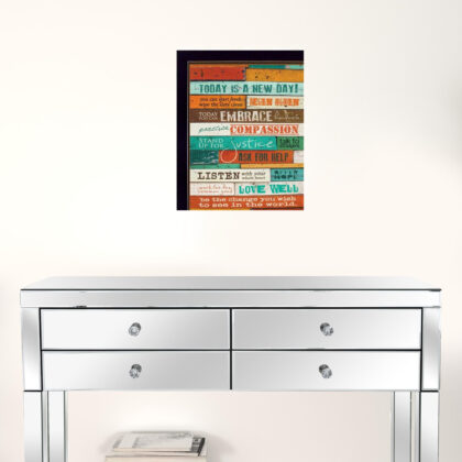 Set Of Two Wood Plank Black Framed Print Wall Art