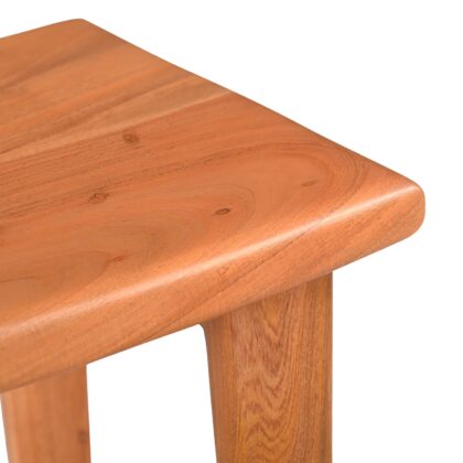 32" Brown Solid Wood Backless Counter Height Bar Chair