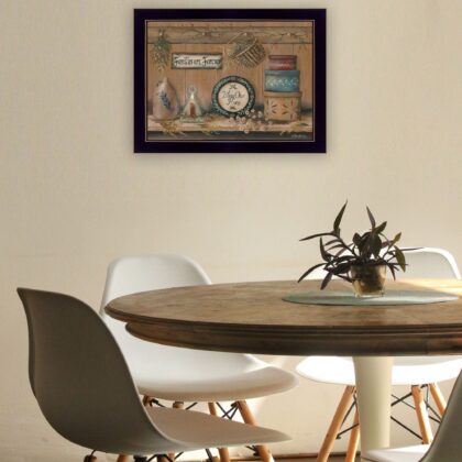 Treasures On The Shelf II 1 Black Framed Print Wall Art