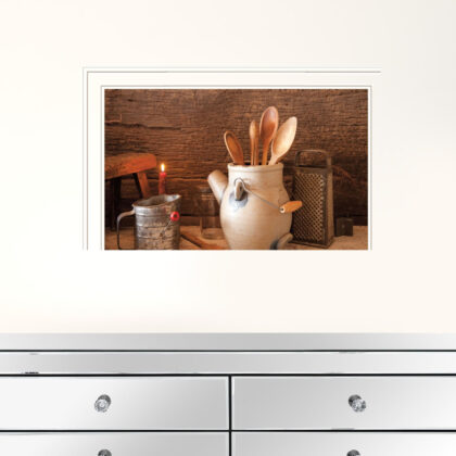 Grandmas Kitchen Tools 2 White Framed Print Kitchen Wall Art