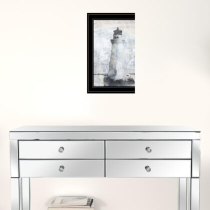 Lighthouse 2 Black Framed Print Wall Art