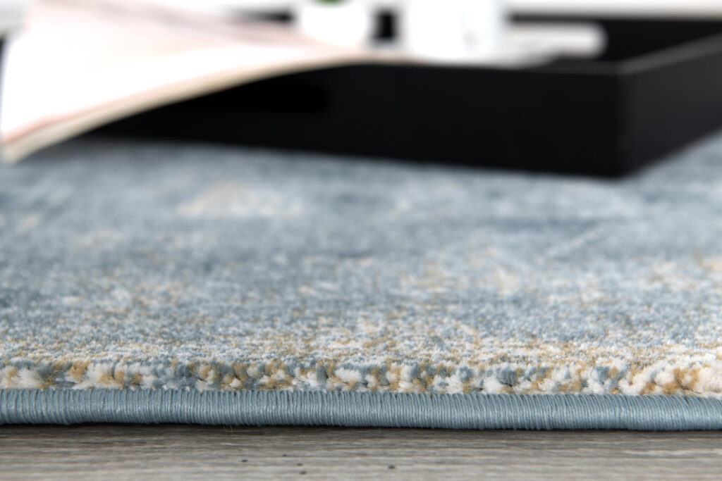 20' Blue And Ivory Abstract Dhurrie Runner Rug