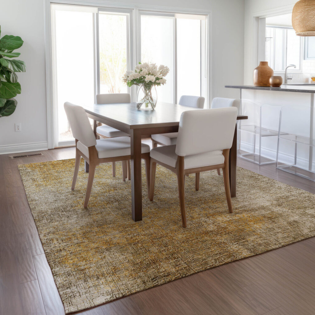 3' X 5' Beige Taupe And Ivory Abstract Washable Indoor Outdoor Area Rug