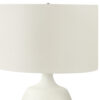 26" Cream Gourd Table Lamp With Cream Drum Shade