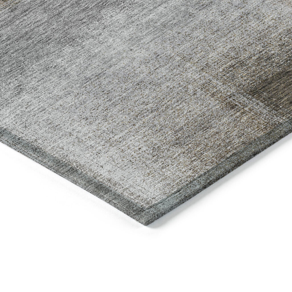 3' X 5' Silver Gray And Beige Abstract Washable Indoor Outdoor Area Rug