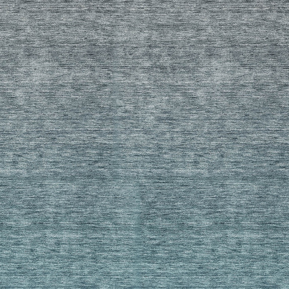 5' X 8' Teal Blue Gray And Charcoal Ombre Washable Indoor Outdoor Area Rug