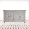 71" Sand Solid and Manufactured Wood Distressed Credenza