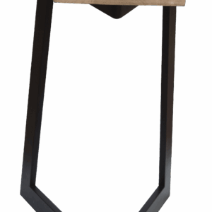 28" Black And Brown Solid Wood End Table
