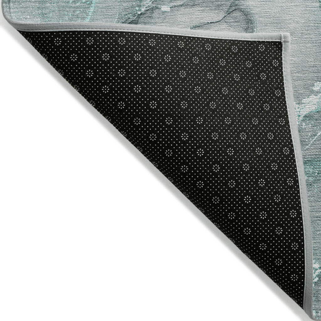 10' X 14' Gray and Ivory Abstract Washable Non Skid Indoor Outdoor Area Rug