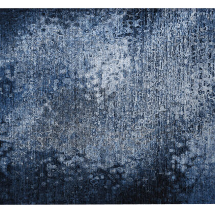 2' X 3' Blue Washable Non Skid Indoor Outdoor Area Rug