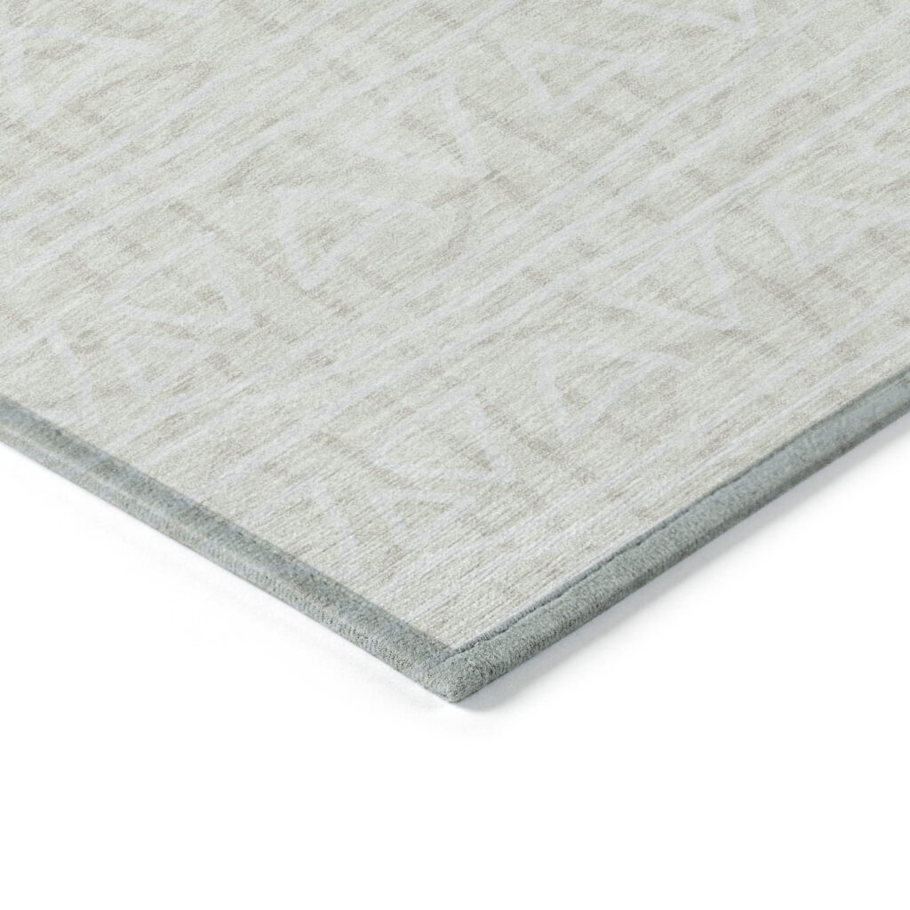 10' X 14' Ivory And Beige Geometric Washable Indoor Outdoor Area Rug