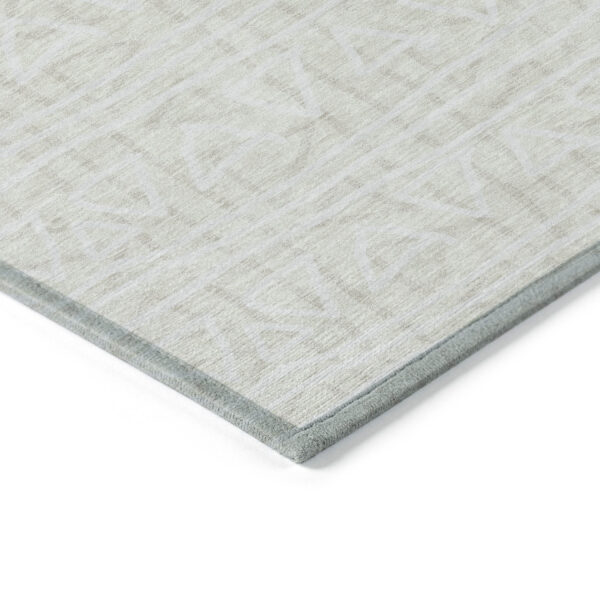 10' X 14' Ivory And Beige Geometric Washable Indoor Outdoor Area Rug