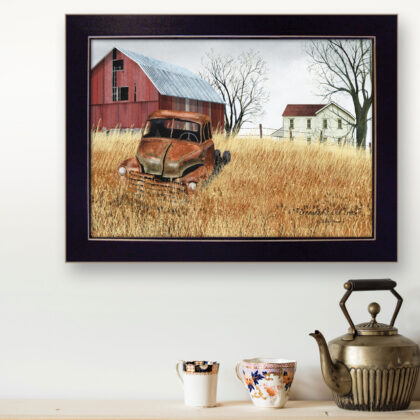 Granddads Old Truck 5 Black Framed Print Wall Art