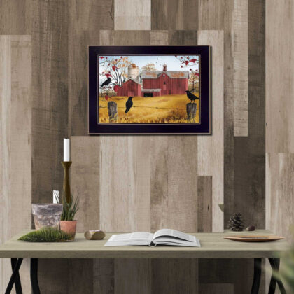 Autumn Gold 3 Black Framed Print Wall Art