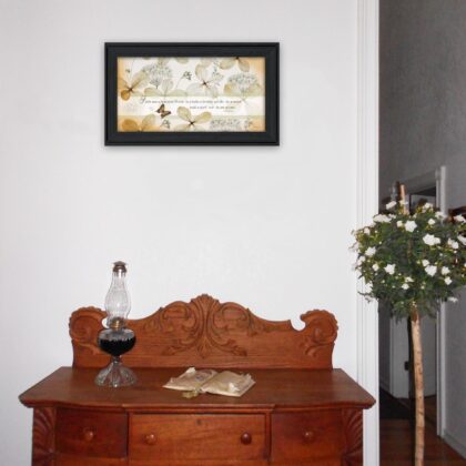 Faith Sees Black Framed Print Wall Art