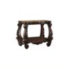 26" Cherry Oak Manufactured Wood Square End Table With Shelf
