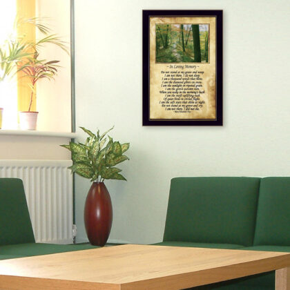 In Loving Memory Forest Black Framed Print Wall Art