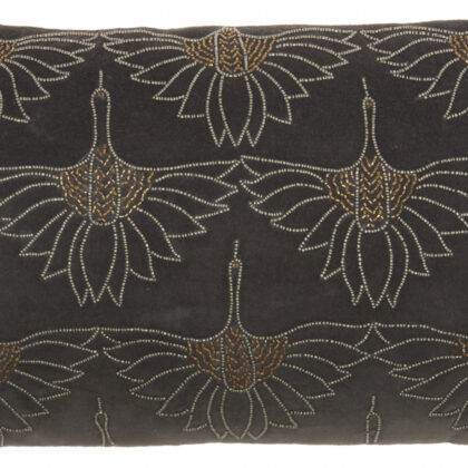 Brilliant Dark Grey Lumbar Pillow