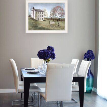 Spring At White House Farm 3 White Framed Print Wall Art