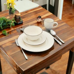 Ivory Sixteen Piece Ceramic Service For Four Dinnerware Set