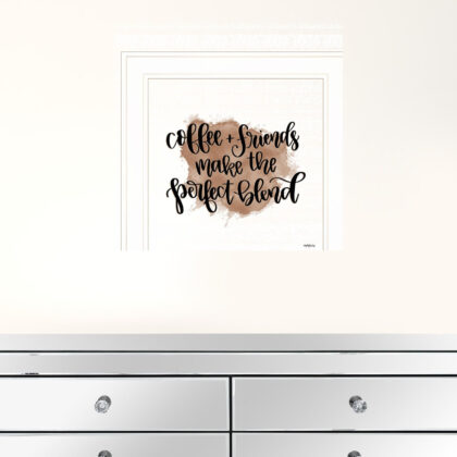 Coffee And Friends 2 White Framed Print Wall Art