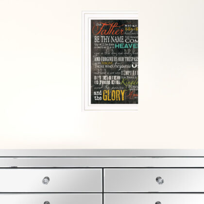 The Lords Prayer 2 White Framed Print Wall Art