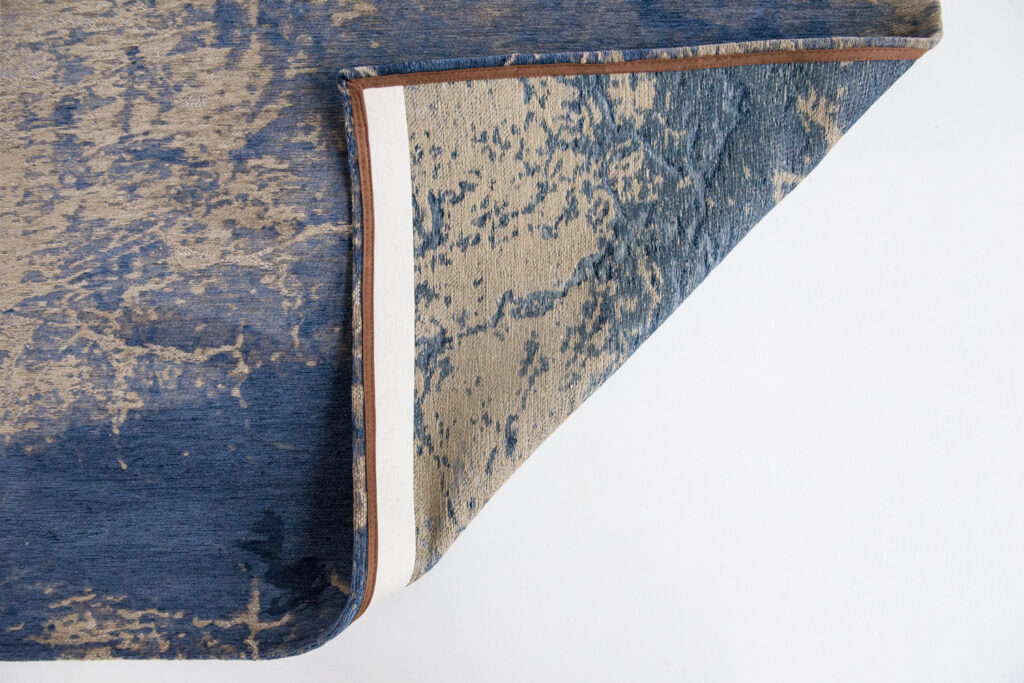 7' x 9' Blue and Gray Abstract Non Skid Area Rug