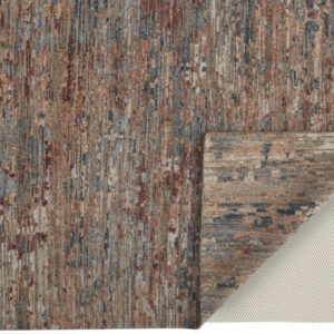 12' X 15' Red And Blue Wool Abstract Hand Knotted Area Rug