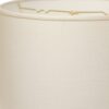 16" White Throwback Drum Linen Lampshade