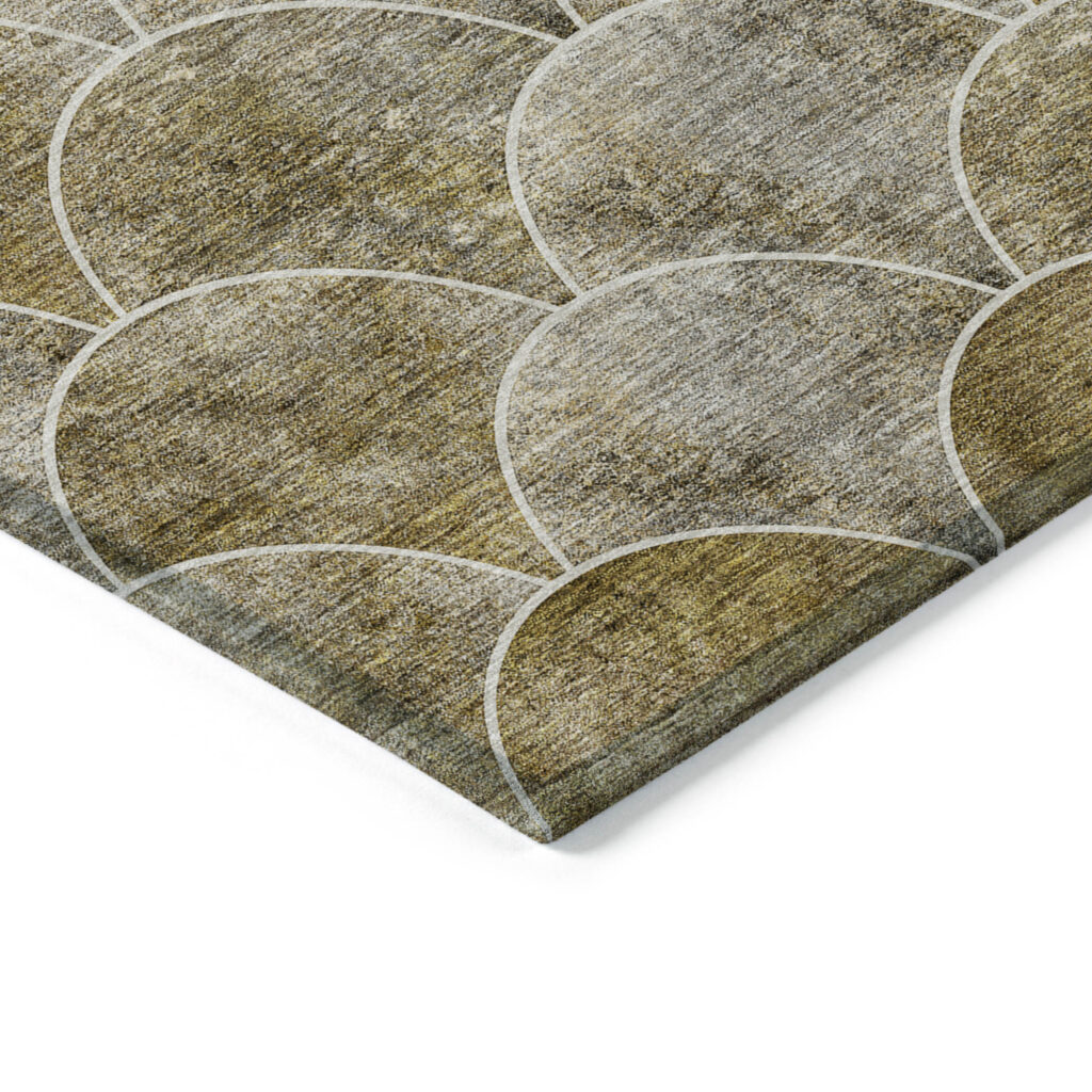 10' X 14' Taupe Beige And Gray Abstract Washable Indoor Outdoor Area Rug