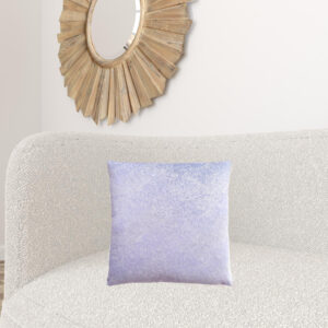 Set Of Two 18" X 18" Purple Polyester Feather Zippered Pillow