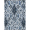 8' X 10' Denim Blue And Sky Blue Moroccan Washable Indoor Outdoor Area Rug