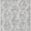 10' X 14' Ivory Silver And Taupe Abstract Washable Indoor Outdoor Area Rug