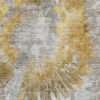 9' X 12' Gold Beige And Ivory Abstract Washable Indoor Outdoor Area Rug