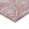 8' X 10' Pink Blush And Ivory Medallion Washable Indoor Outdoor Area Rug