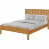 Natural Shiplap Texture Solid Wood Queen Bed Frame