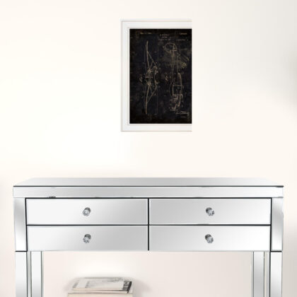 Airplane Patent II 1 White Framed Print Wall Art