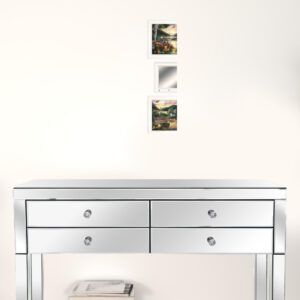 Set Of Three Lakefront Camping 1 White Framed Print Wall Art