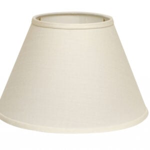 12" White Premium Empire Slanted Linen Lampshade